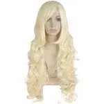 MapofBeauty 32" 80cm Long Hair Spiral Curly Cosplay Costume Wig (Light Blonde)