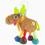 Lamaze Tomy Mortimer the Moose Teether Crinkle Plush Baby Stroller Toy Clip 8”