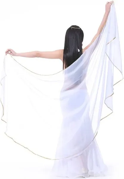 SHOWYOU Lightweight Semicircle Chiffon Hand Scarf