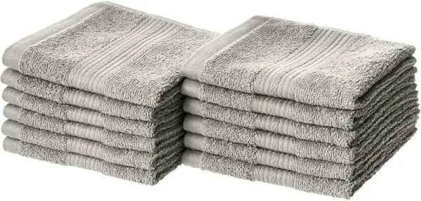 Amazon Basics Fade-Resistant Cotton Washcloth