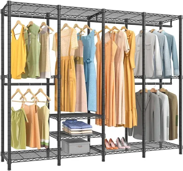 VIPEK V40 Wire Garment Rack Heavy Duty Clothes Rack Freestanding Closet Wardrobe Rack, Max Load 1110lbs, Black