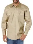 Wrangler - Men's Cowboy Cut Long Sleeve Work Shirt - Khaki