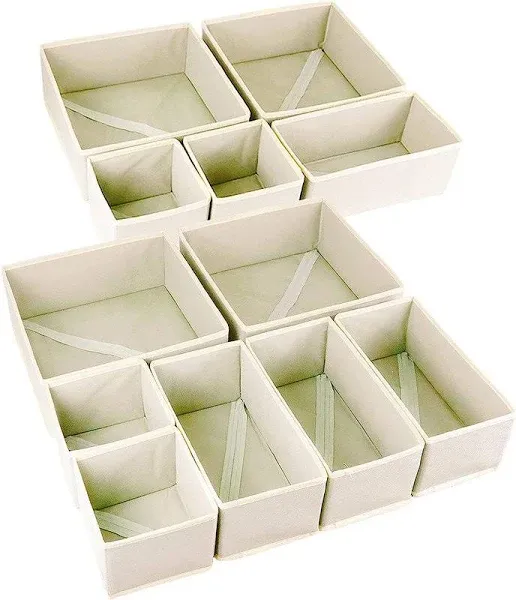 12 Pack Drawer Organizers For Clothing Foldable Clothes Drawer Organizer For Und