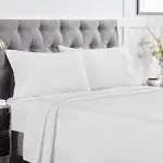 California Design den Luxury 1000 Thread Count Sheets Queen Size Set - 100% Cotton Sateen - Soft, Thick & Deep Pocket - Bright White