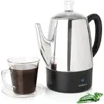 10 Cups Stainless Steel Electric Coffee Percolator/Cof<wbr/>fee Maker With Basket