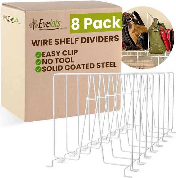 Evelots Closet Wire Shelf Divider