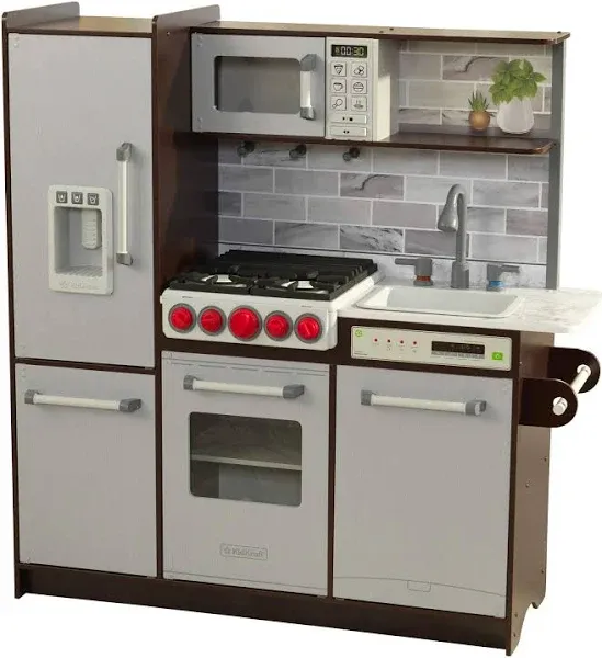 Kidkraft Uptown Elite Espresso Play Kitchen with EZ Kraft Assembly