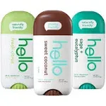 Hello Deodorant Variety Pack (Sweet Coconut, Fresh Citrus, White Sage) for Women + Men, Aluminum Free, Baking Soda Free, Parabens Free, 24 Hour Odor