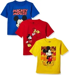 Short Sleeves For Toddlers 3-Pack Disney Boys&#039; Mickey Mouse 5T T-Shirts