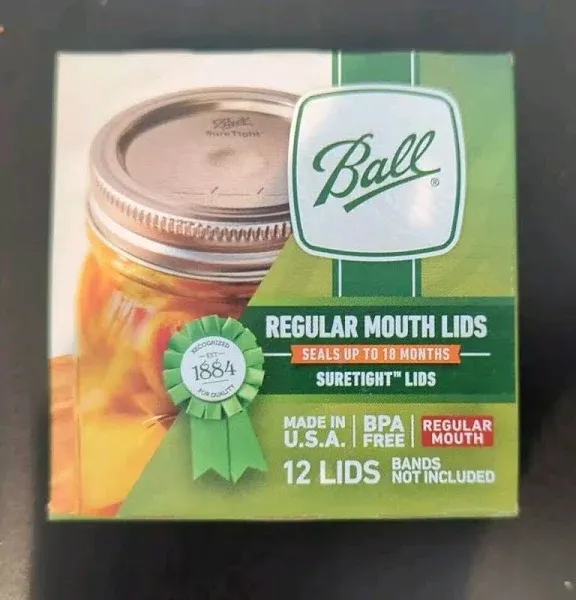 Ball Regular Mouth Mason Glass Jar Lids