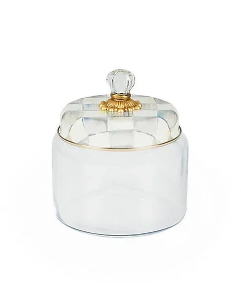 MacKenzie-Childs Sterling Check Kitchen Canister