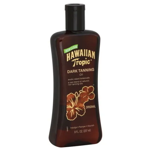 Hawaiian Tropic Dark Tanning Oil, 8 Oz, No SPF, COCONUT OIL, Moisturizing