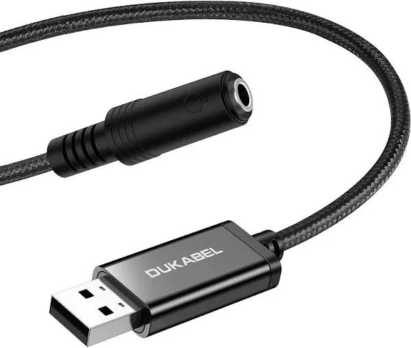 Dukabel Topseries Long 6.35mm To 3.5mm Headphone Jack Adapter 1/8 Female To 1/4 Male Extension Cable