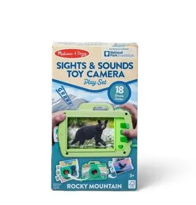 Rocky Mountain National Park Sights and Sounds Wooden Toy Camera Play Set