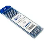 Midwest Tungsten Service TIG Welding Tungsten Electrodes 10-Pack (Blue - 2% Lanthanated Tungsten (WL20/EWLa-2), 1/16")