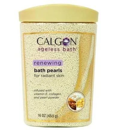 Calgon Ageless Bath Renewing Bath Pearls with Vitamin E &amp; Pearl Powder 16 Ounce