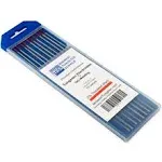 Midwest Tungsten Service TIG Welding Tungsten Electrodes 10-Pack (Blue - 2% Lanthanated Tungsten (WL20/EWLa-2), 1/16")