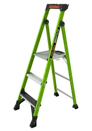 , Mightylite 2.0, 6&#039; Stepladder with Ground Cue, Fiberglass, Type IAA, 375 Lbs W