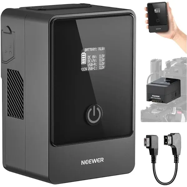 Neewer 14.5V 99Wh V-Mount Battery with DC and USB-C Cables