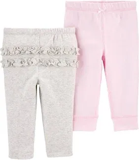 Carters Baby girl pants bottoms 2 pairs 6-9m