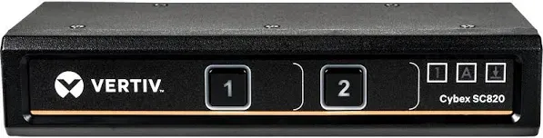 Vertiv Cybex Secure 4K UHD KVM 2-Port DVI-I EAL4+ NIAP TAA compliant SC820-001