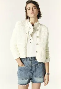 ba&sh Women's Gaspard Crewneck Cardigan Sweater