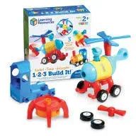 Rocket Train Helicopter Learning Resources Play Set Kids STEM 1-2-3 Build It! 