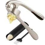 Zulay Kitchen Garlic Press with Soft Easy-Squeeze Ergonomic Handle