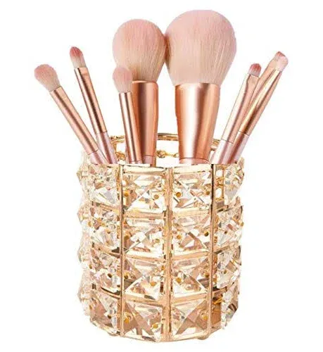 KDDOM Crystal Makeup Brush Holder Organizer