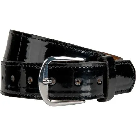 Patent Leather Athletic Belt, Black, Adult X-Large