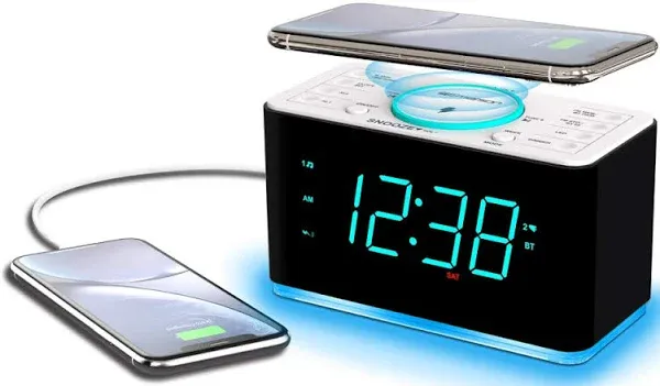 Emerson SmartSet Dual Alarm Clock Radio Bluetooth Speaker Charging Station USB