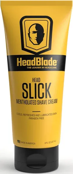 NEW HeadBlade HeadSlick Mentholated Shave Cream 8 fl oz Paraben Free