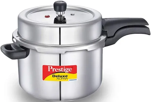 Prestige 8 Ltr Deluxe Alpha Svachh Stainless Steel Pressure Cooker Exp. Delivery