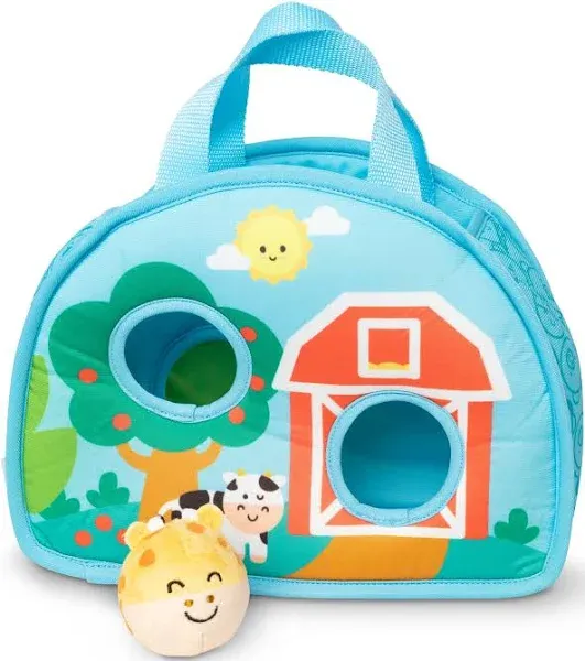 Melissa & Doug Rollables Take-Along Tote with Giraffe Infant and Toddler Toy