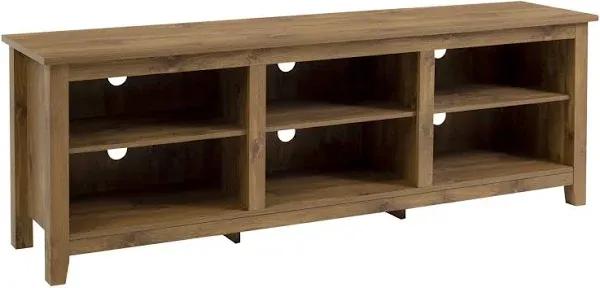 70" Wood Media TV Stand Storage Console, Barnwood