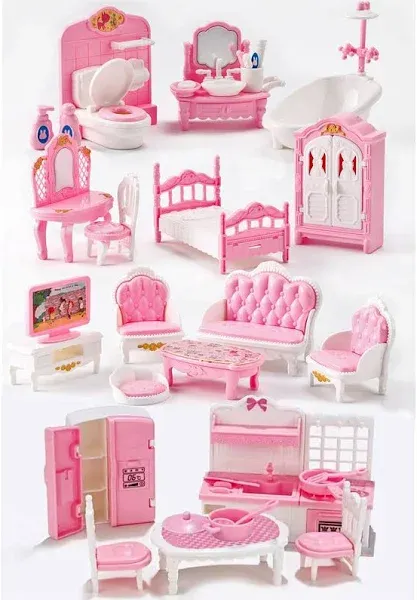 35 Pcs Dollhouse Furniture Accessories Set Mini House Furniture Small Dollhou...