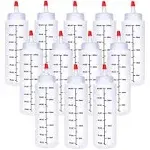 Baaxxango 12 Pack 8oz/240ml Plastic Squeeze Bottles,Scale Plastic Squi