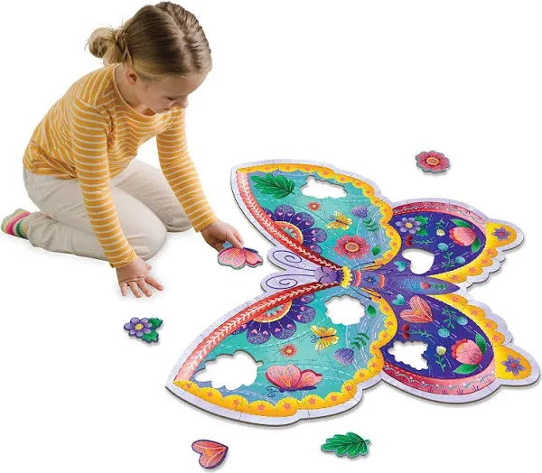 Butterfly 53-Piece Floor Fun Sturdy Puzzle for Kids and Puzzle Enthusiasts