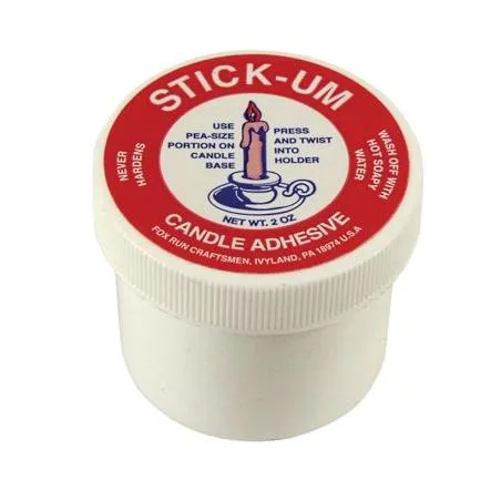 Stick-Um Candle Adhesive 2 Ounces Holds Candles Straight