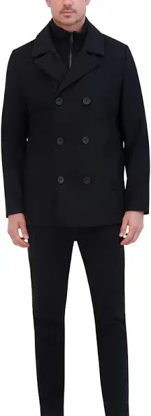 Kenneth Cole Classic Wool-Blend Peacoat