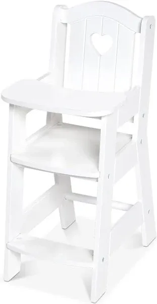 Melissa &amp; Doug Mine to Love Wooden Play High Chair for Dolls, Stuffed Animals -