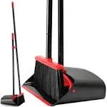 Broom and Dustpan Set for Home,Upright Broom and Dustpan Combo Sweep Set