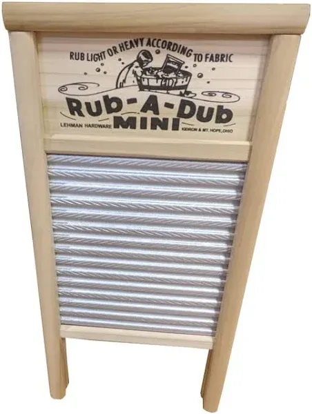 Lehman S Rub A DUB Mini Laundry Clothes Washboard Tin Spiral Crimp Wood Frame at MechanicSurplus.com