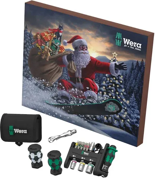 Wera 05136609001 Advent Calendar 2024 - Tool Advent Calendar, 25 Pieces Inclu...