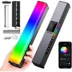 NEEWER RGB1 LED Tube Light Stick with Metal Barndoor, Handle, Touch Bar/APP Control, Magnetic Handheld RGB Video Light, 3200K-5600K CRI98+ Dimmable Photography Lighting with 6400mAh Battery, 17 Scenes