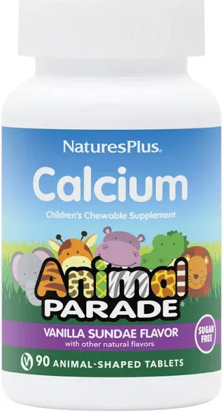 NaturesPlus Calcium Children's Chewable Supplement, Vanilla Sundae (90 ct)