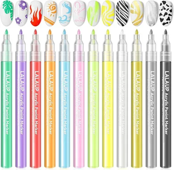 Saviland Women's 12 Pcs Nail Art Pens Set