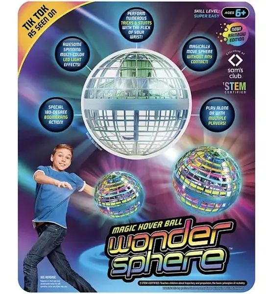 ✨Wonder Sphere Magic HOVER BALL Rainbow Edition with LED Lights ✨ NEW