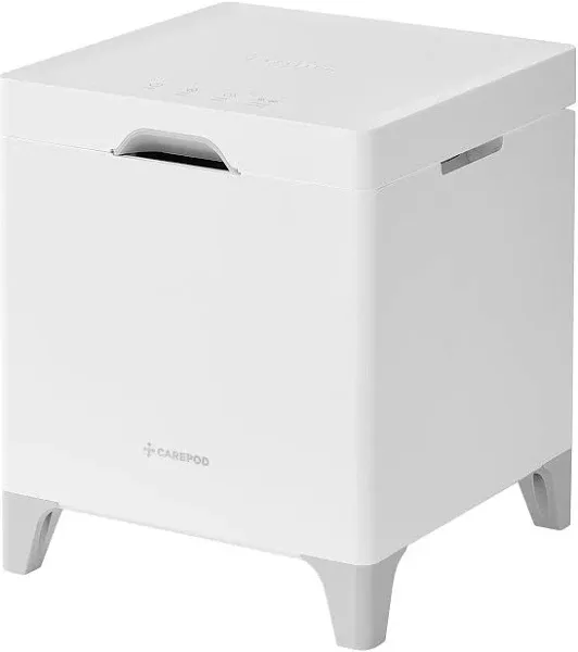 Carepod Cube Plus X50V Stainless Steel Self-Sanitizing Hybrid Cold/Warm Mist Humidifier, Easy Clean for Larger Room 4.2 liters, Only 3 Washable Parts, Diswasher-safe, Auto Shut-off