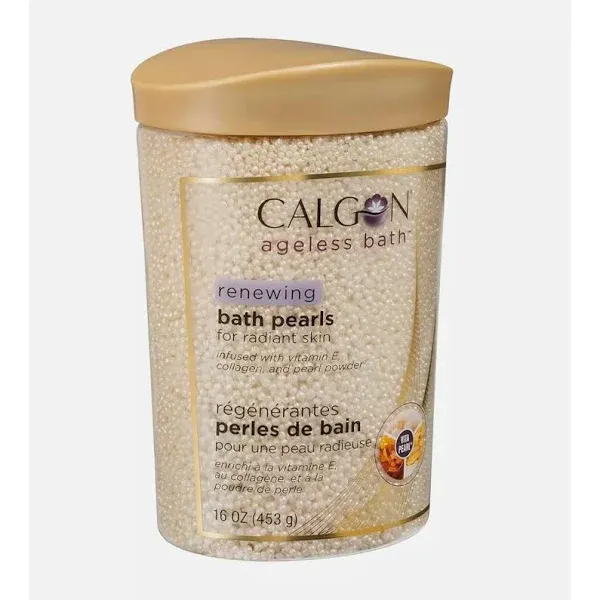 Calgon Ageless Bath Series Renewing Pearls For Radiant Skin, 16-Ounce